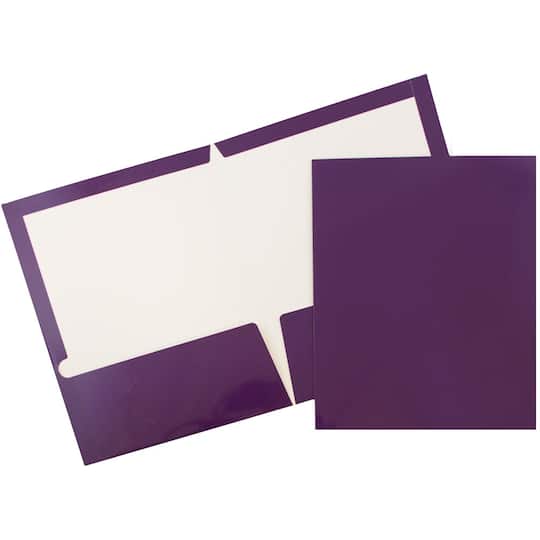 JAM Paper Glossy Laminated Two Pocket Folders
